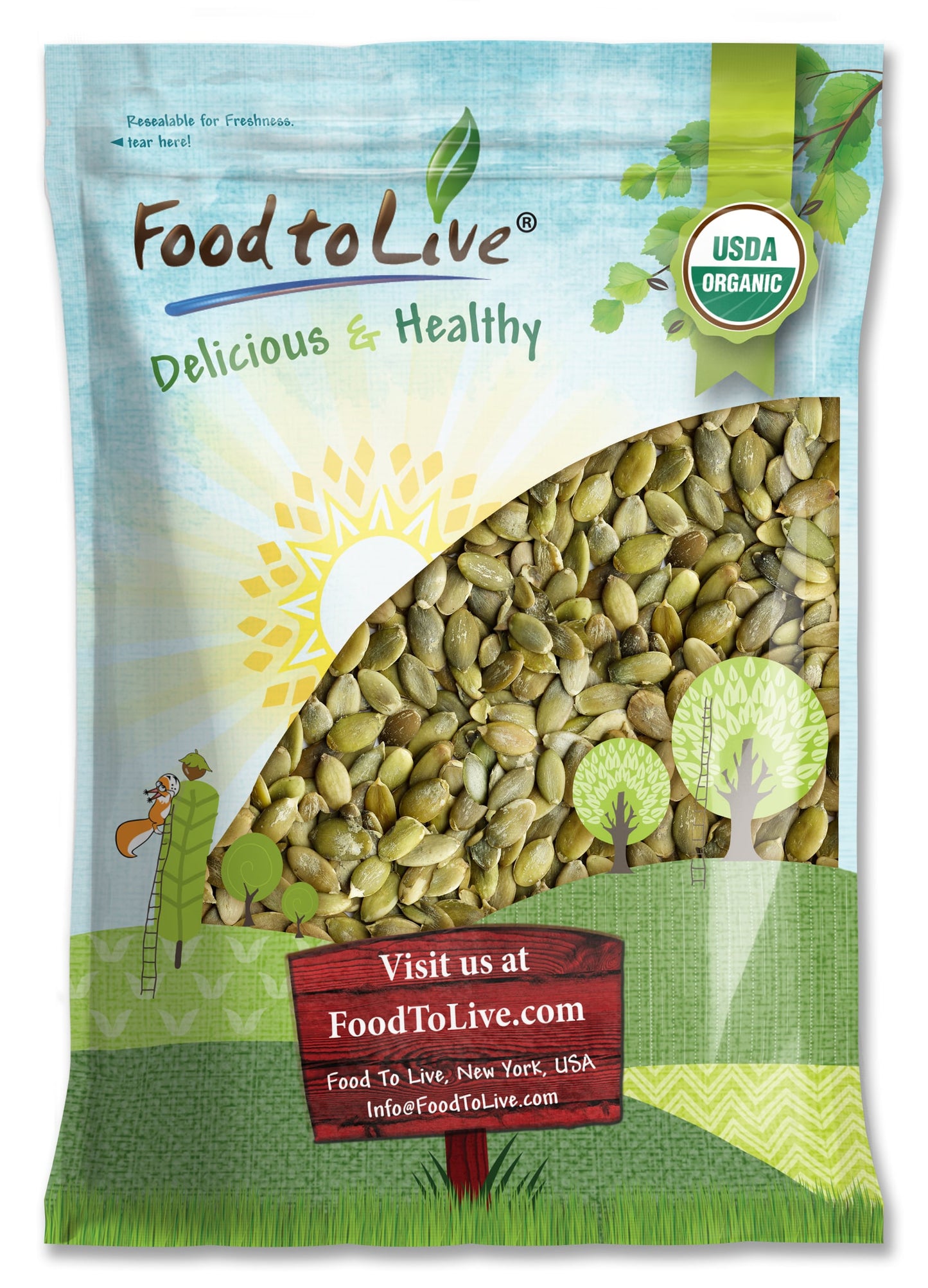 Organic Sprouted Pumpkin Seeds - by Food To Live