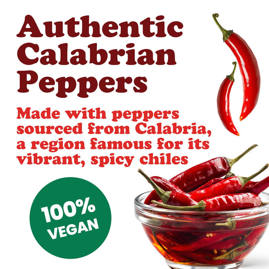 Whole Long Calabrian Hot Chili Peppers in Oil, 280 g - Spicy and Savory