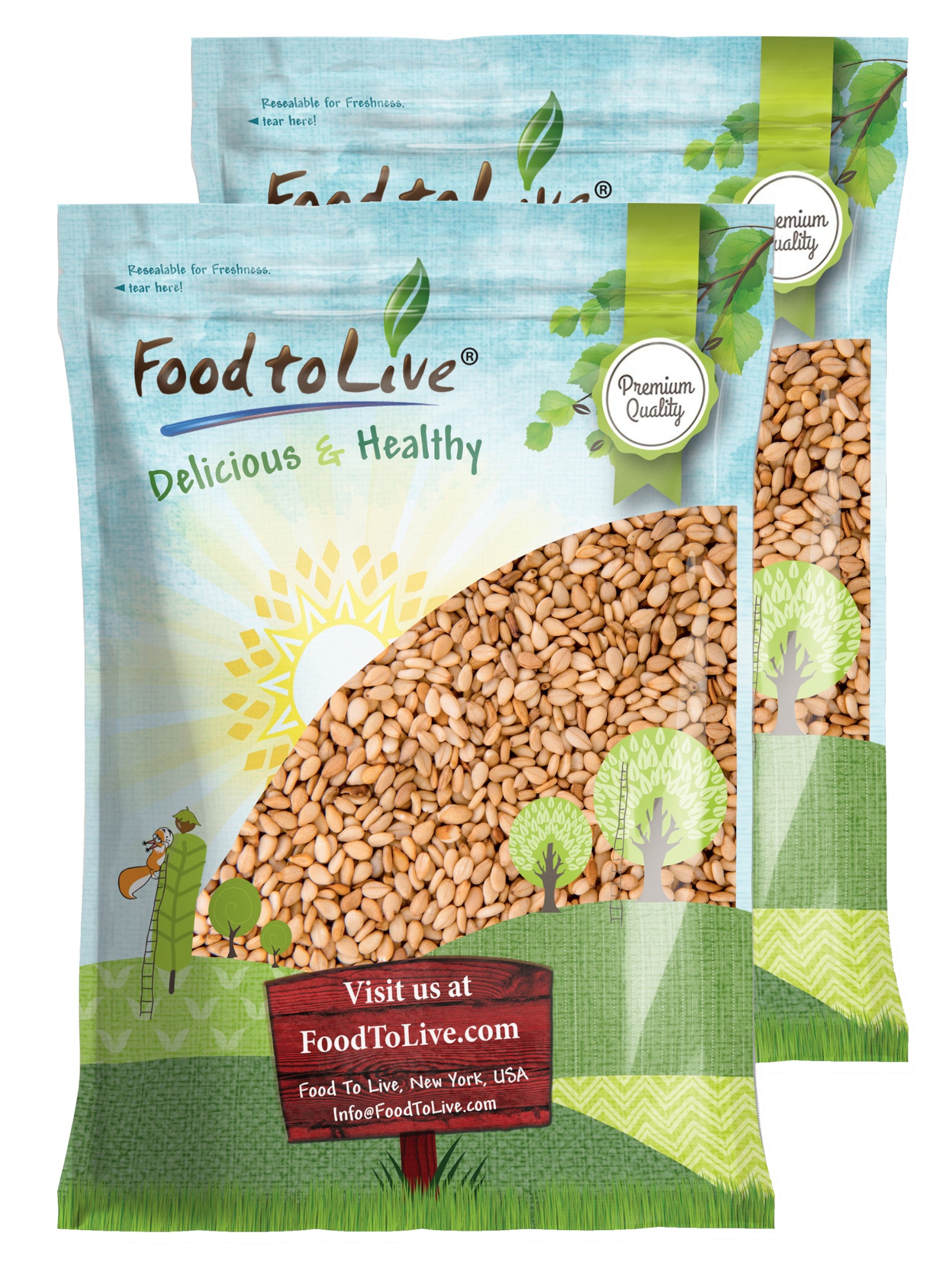 Toasted Hulled Sesame Seeds - by Food To Live