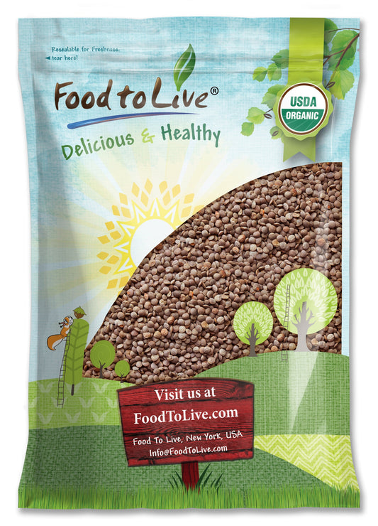 Organic Red Lentils Whole - by Food To Live