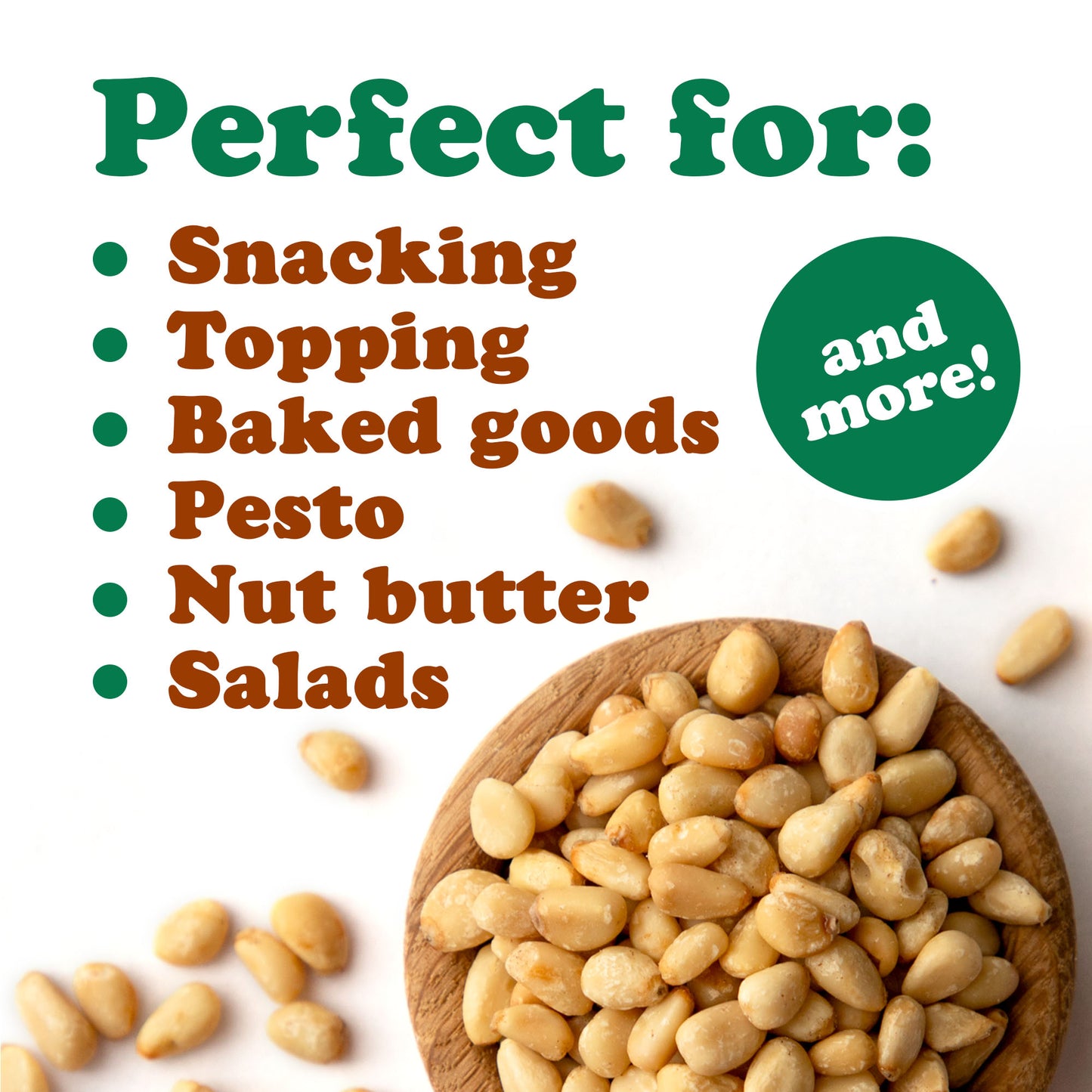 Dry Roasted Pine Nuts with Himalayan Salt - by Food To Live