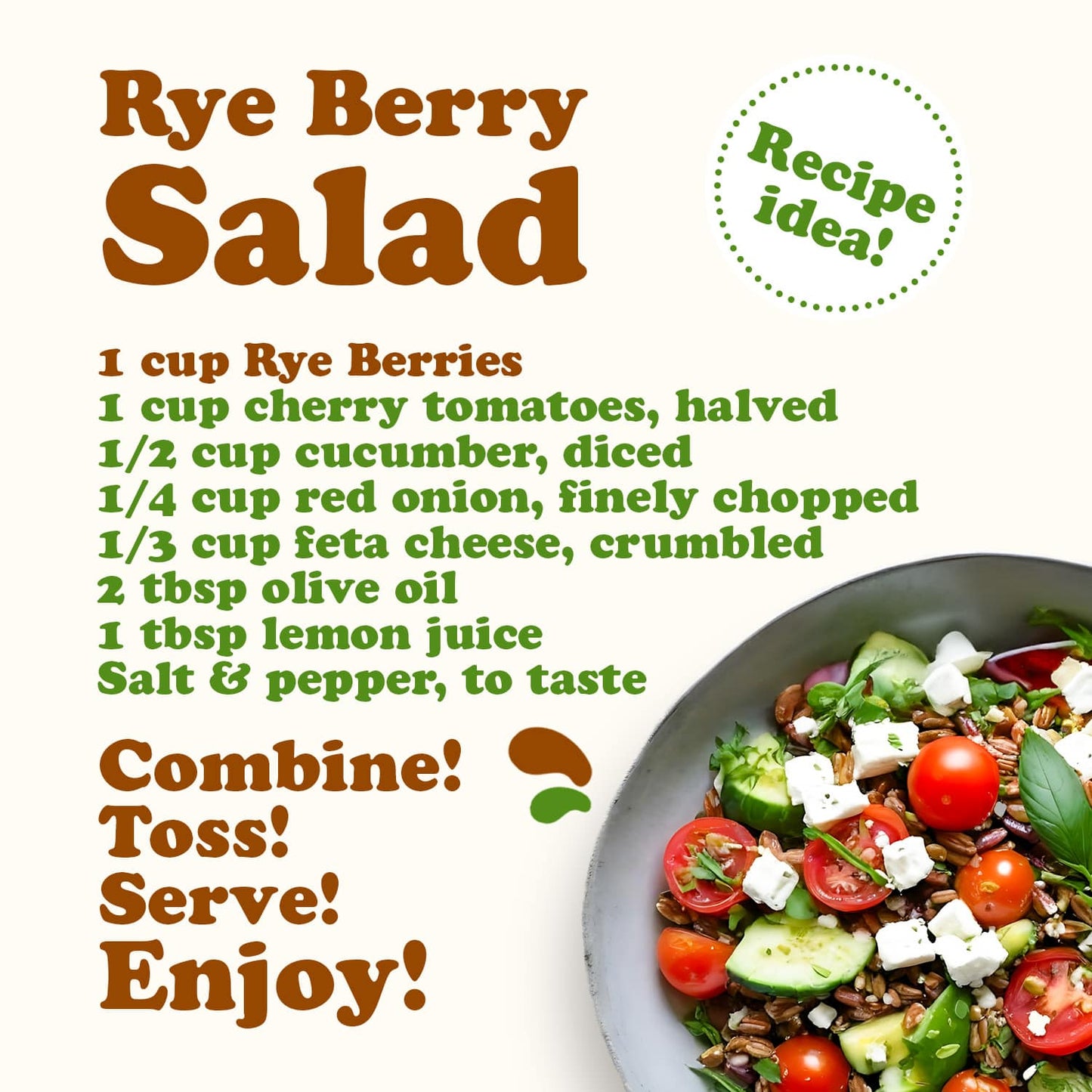 Rye Berries - by Food To Live