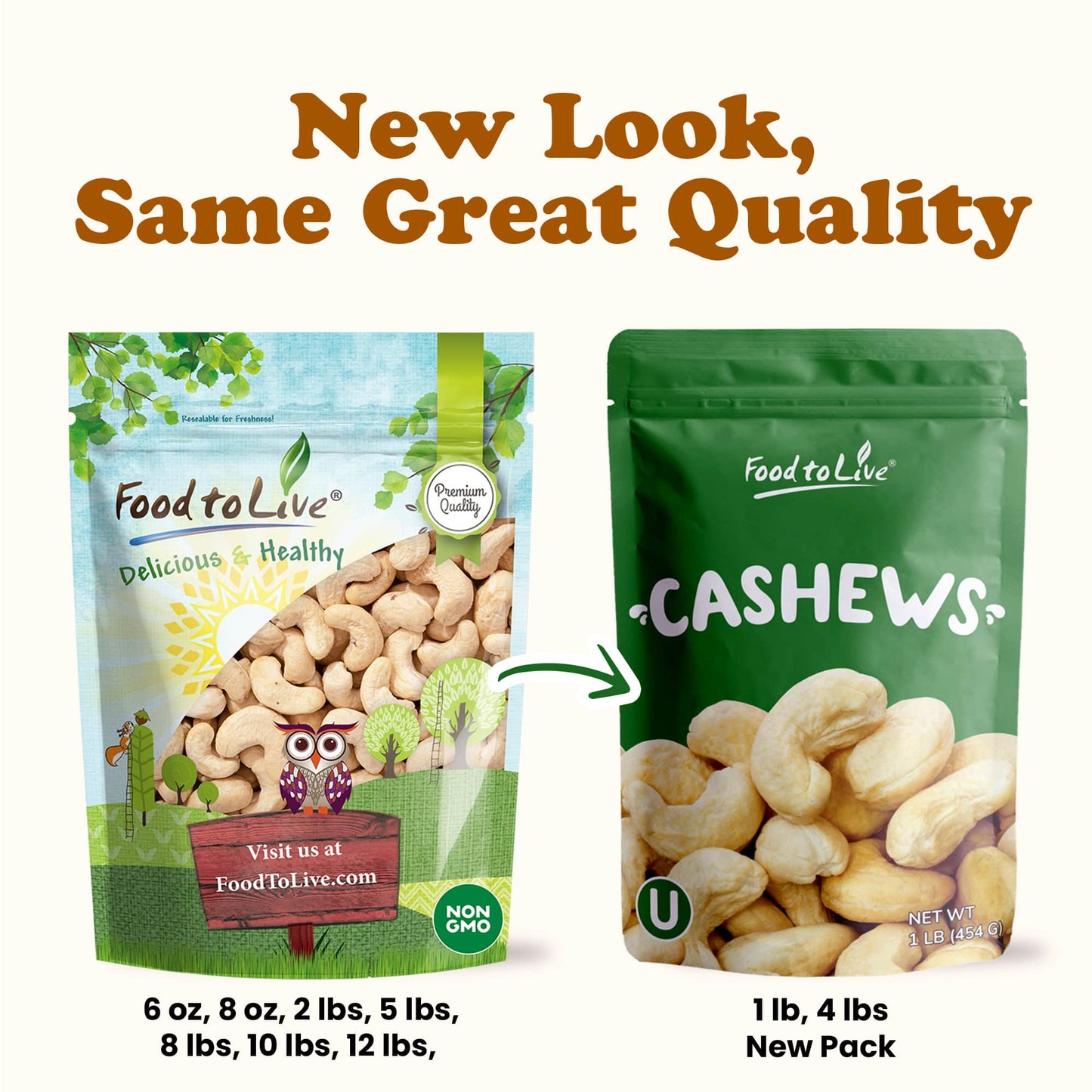 Raw Cashews - by Food To Live