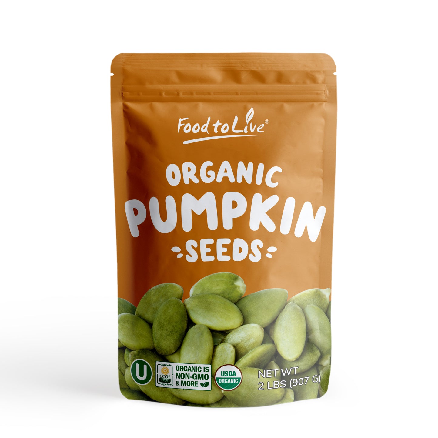 Organic Dry Roasted Pumpkin Seeds with Himalayan Salt - by Food To Live