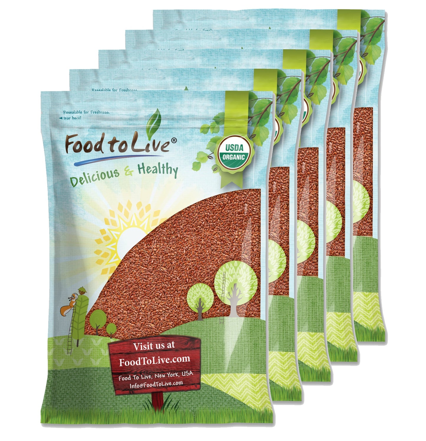 Organic Brown Flax Seeds - by Food To Live