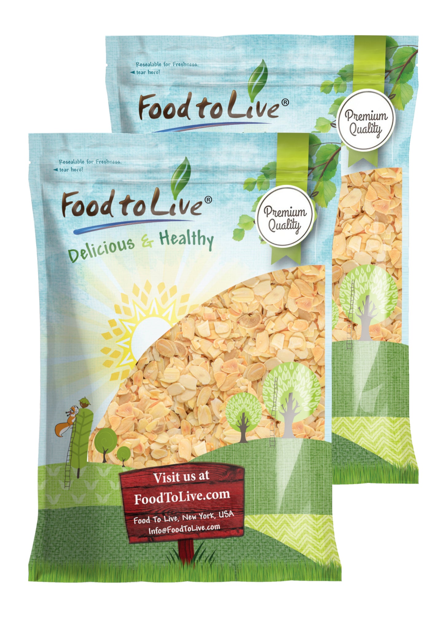 Dry Roasted Blanched Sliced Almonds - by Food to Live