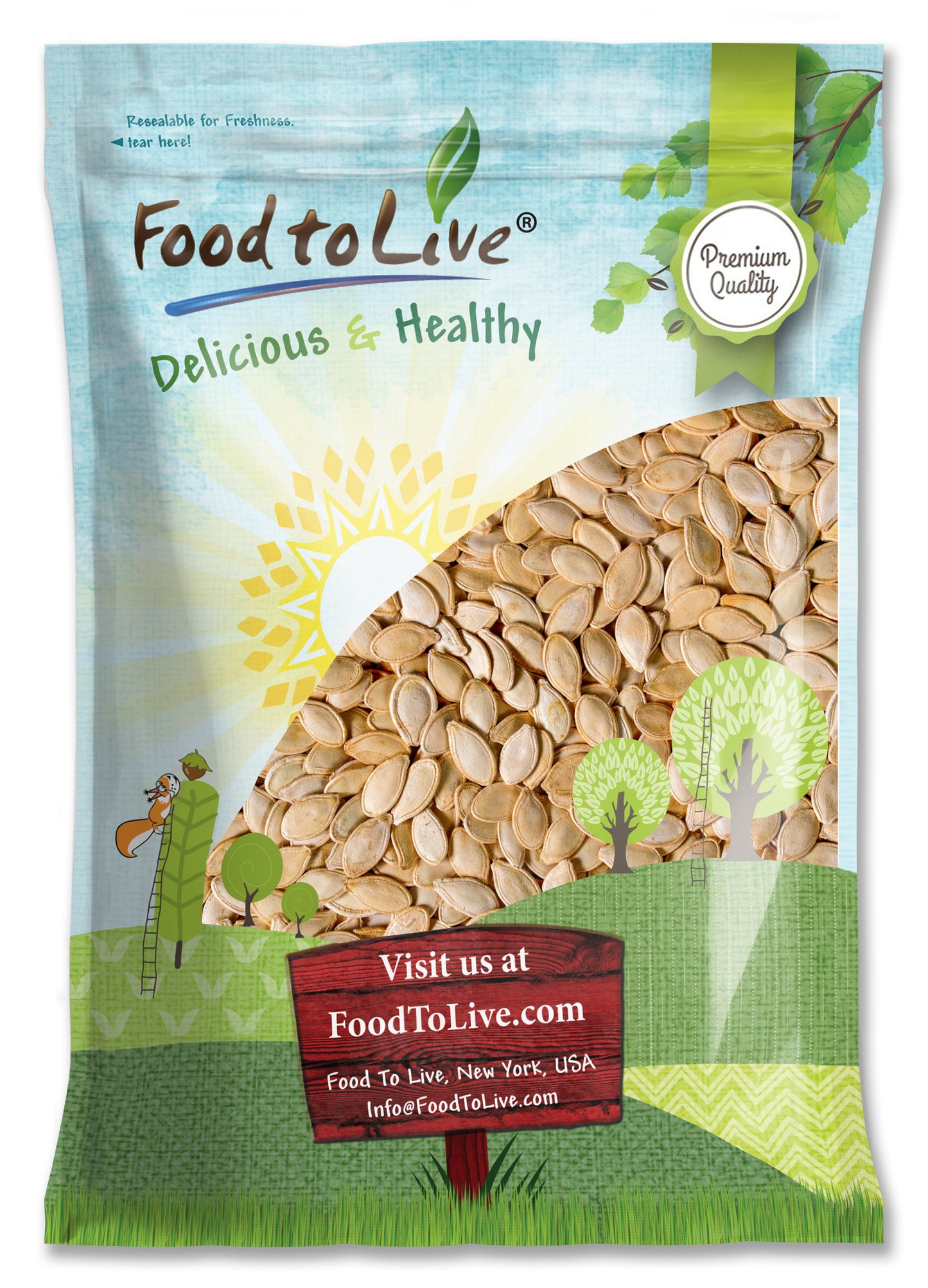 Organic Dry Roasted Pumpkin Seeds (in Shell) – by Food to Live