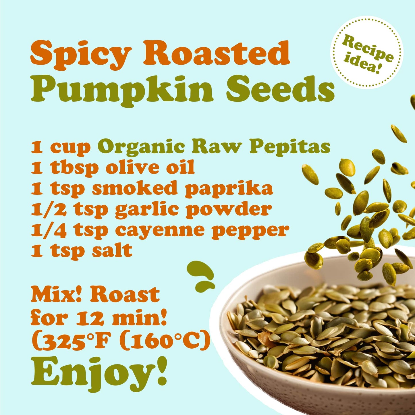 Organic Pepitas / Pumpkin Seeds - by Food to Live
