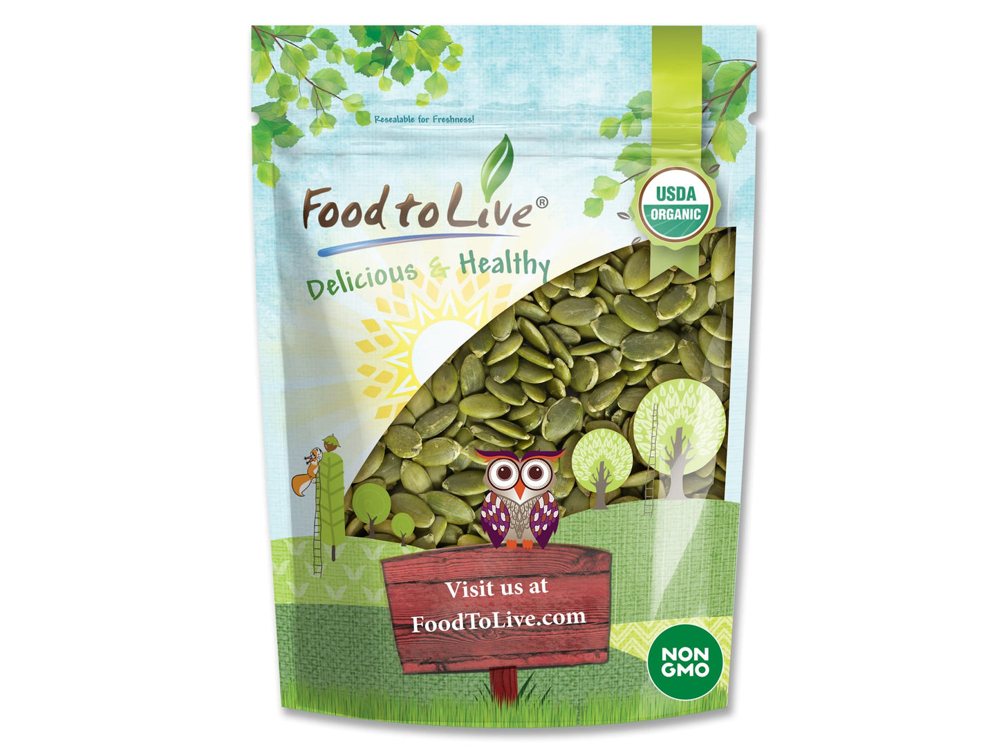 Organic Pepitas / Pumpkin Seeds - by Food To Live