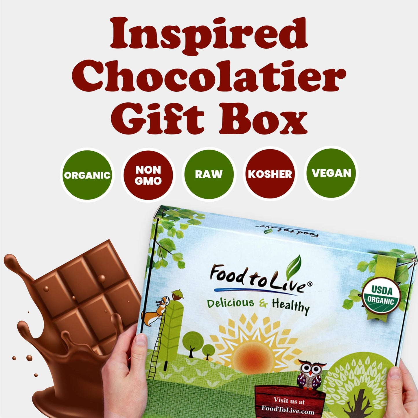 Inspired Chocolatier - Organic Gift Box - by Food To Live