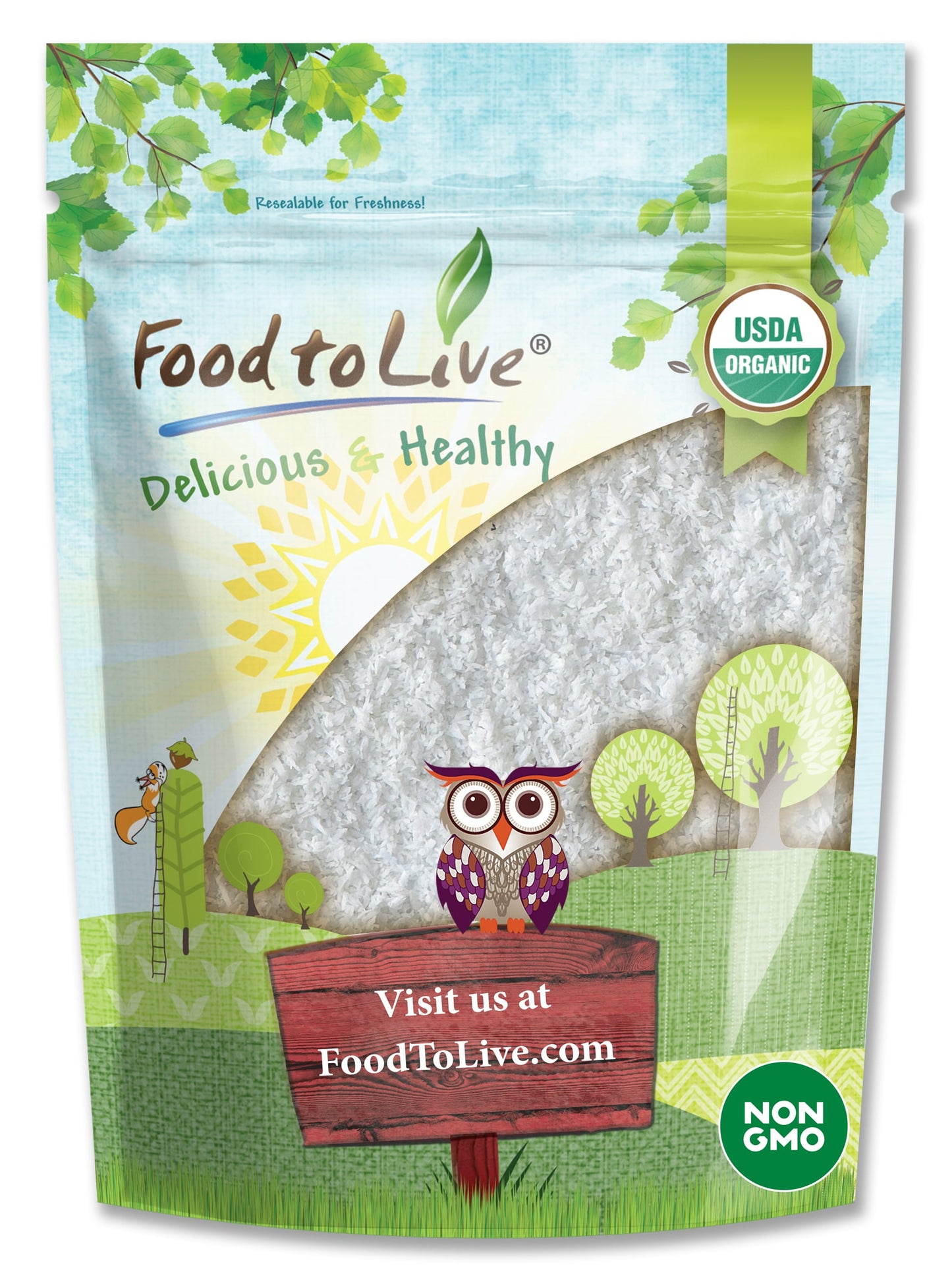 Organic Fine Shredded Coconut - by Food To Live
