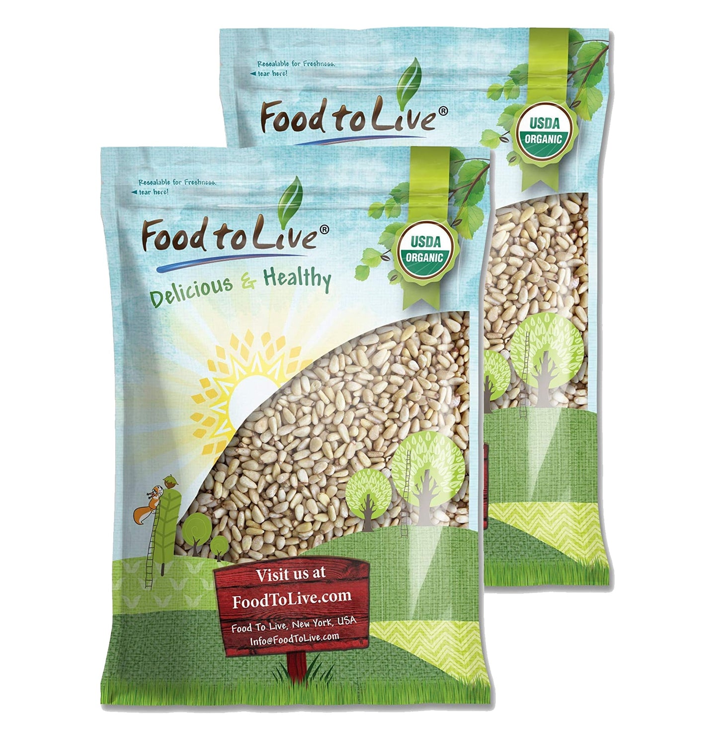 Organic Pine Nuts - by Food To Live