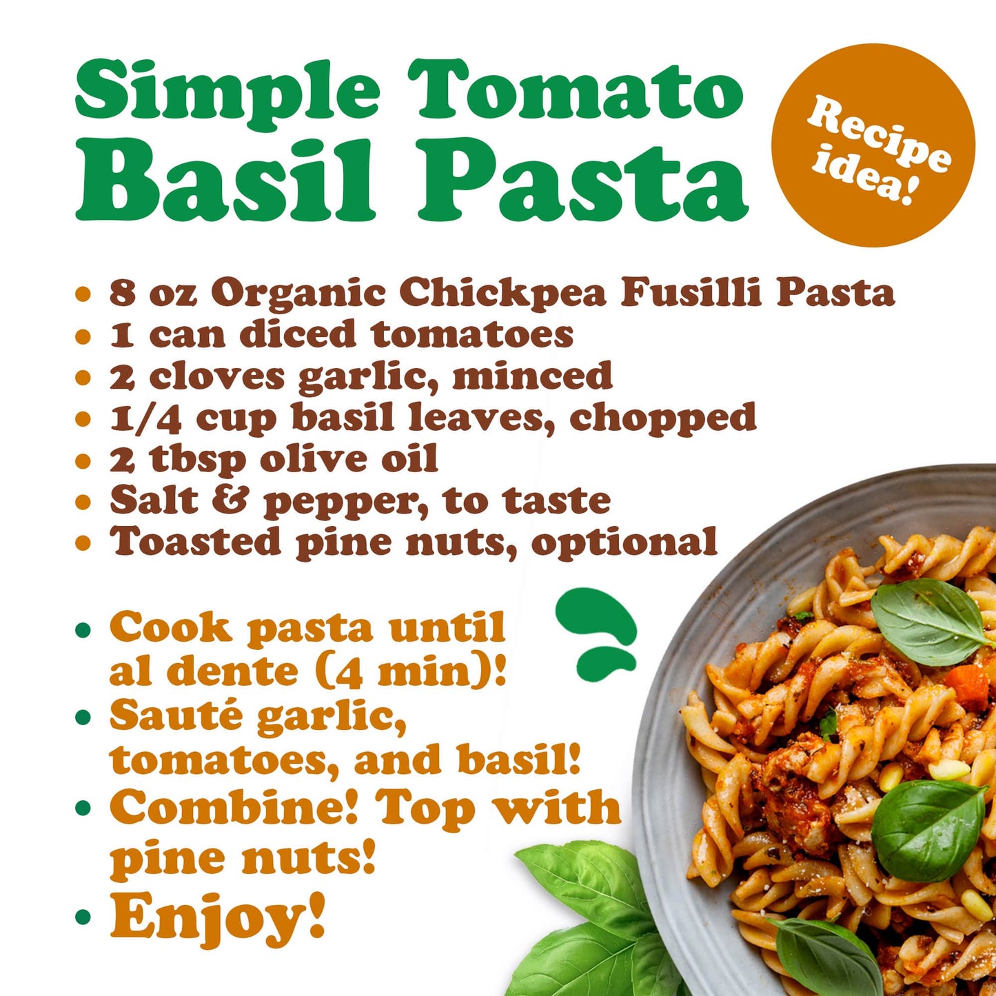 Organic Chickpea Fusilli Pasta, 8.8 oz - by Food To Live