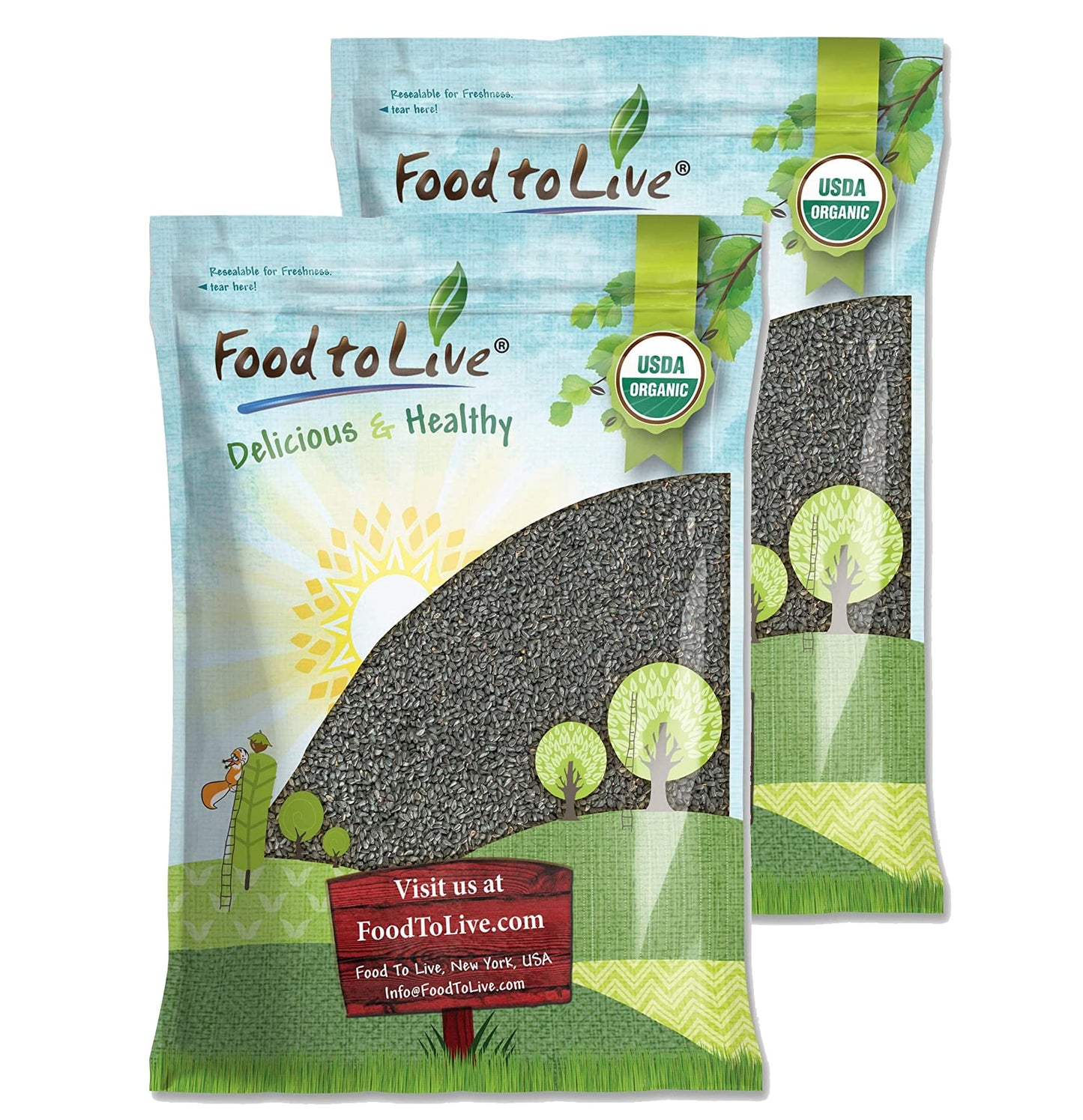 Organic Black Cumin Seeds — Non-GMO, Whole Nigella Sativa, Raw Vegan Superfood, Bulk Black Caraway, Great for Cooking — by Food to Live