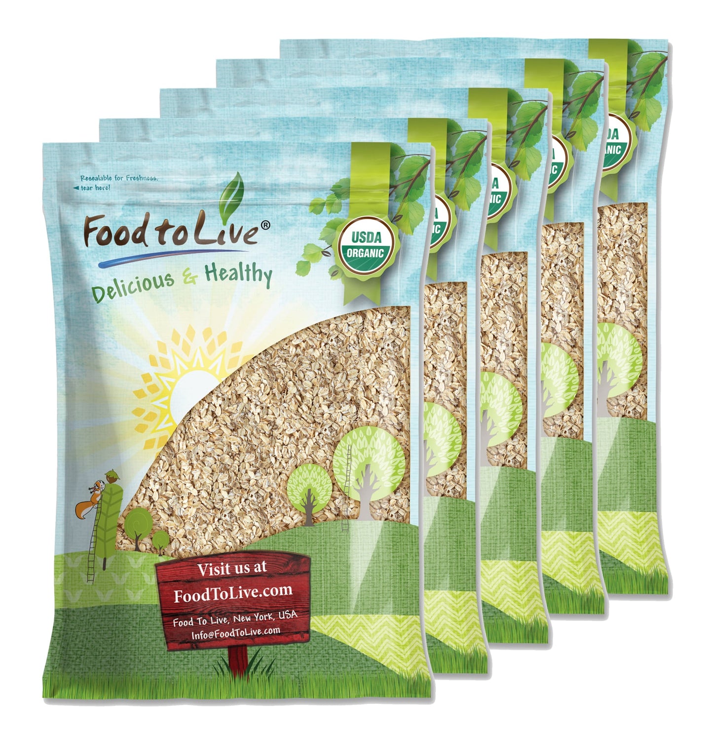 Organic Rolled Oats - by Food To Live