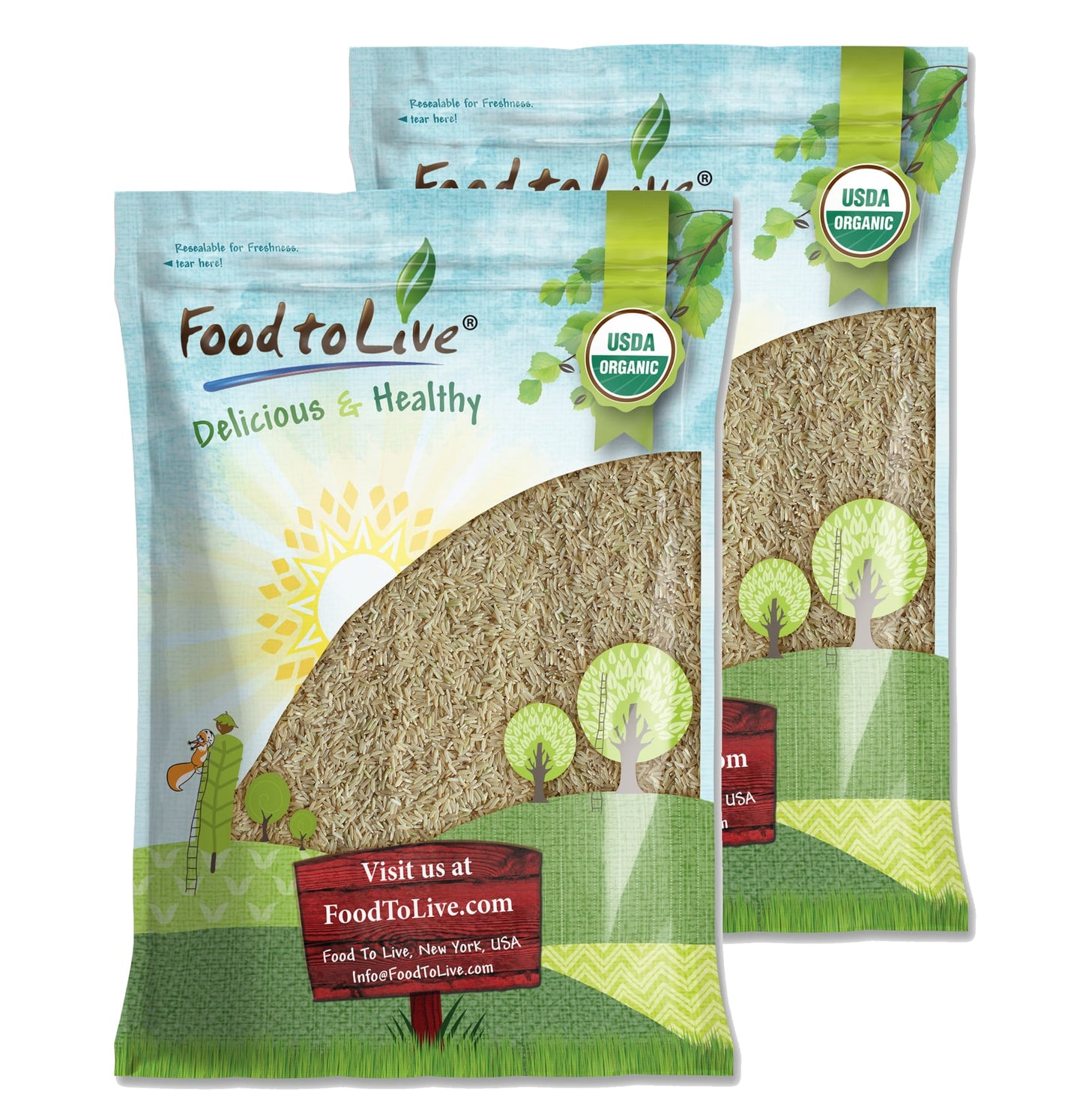 Organic Long Grain Brown Rice - by Food To Live