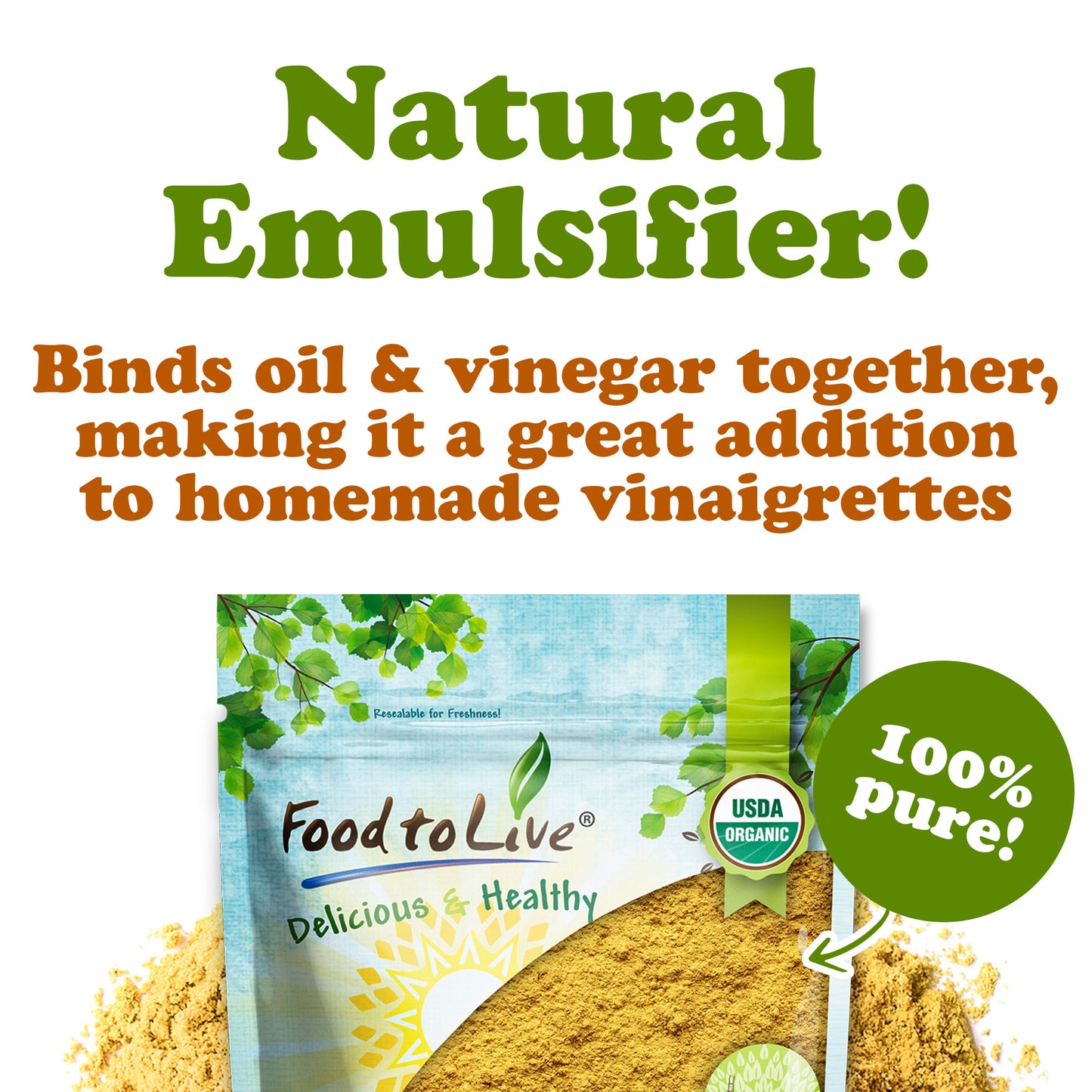 Organic Ground Yellow Mustard Seeds - by Food To Live