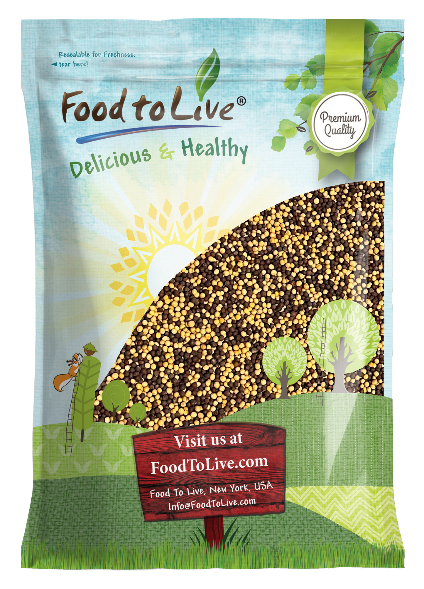 Organic Black and Yellow Mustard Seeds Mix - by Food to Live
