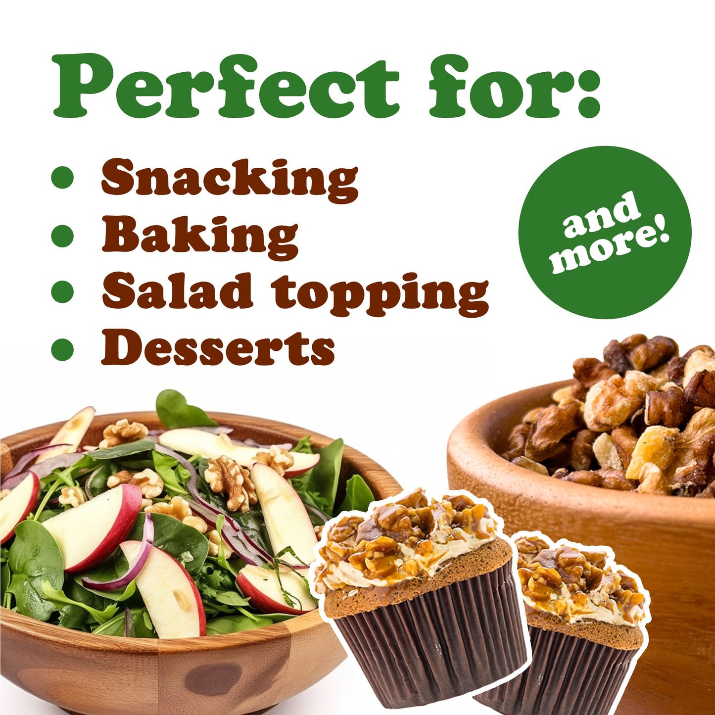 Walnuts, Halves and Pieces, Roasted – Vegan, Kosher, Bulk – by Food to Live