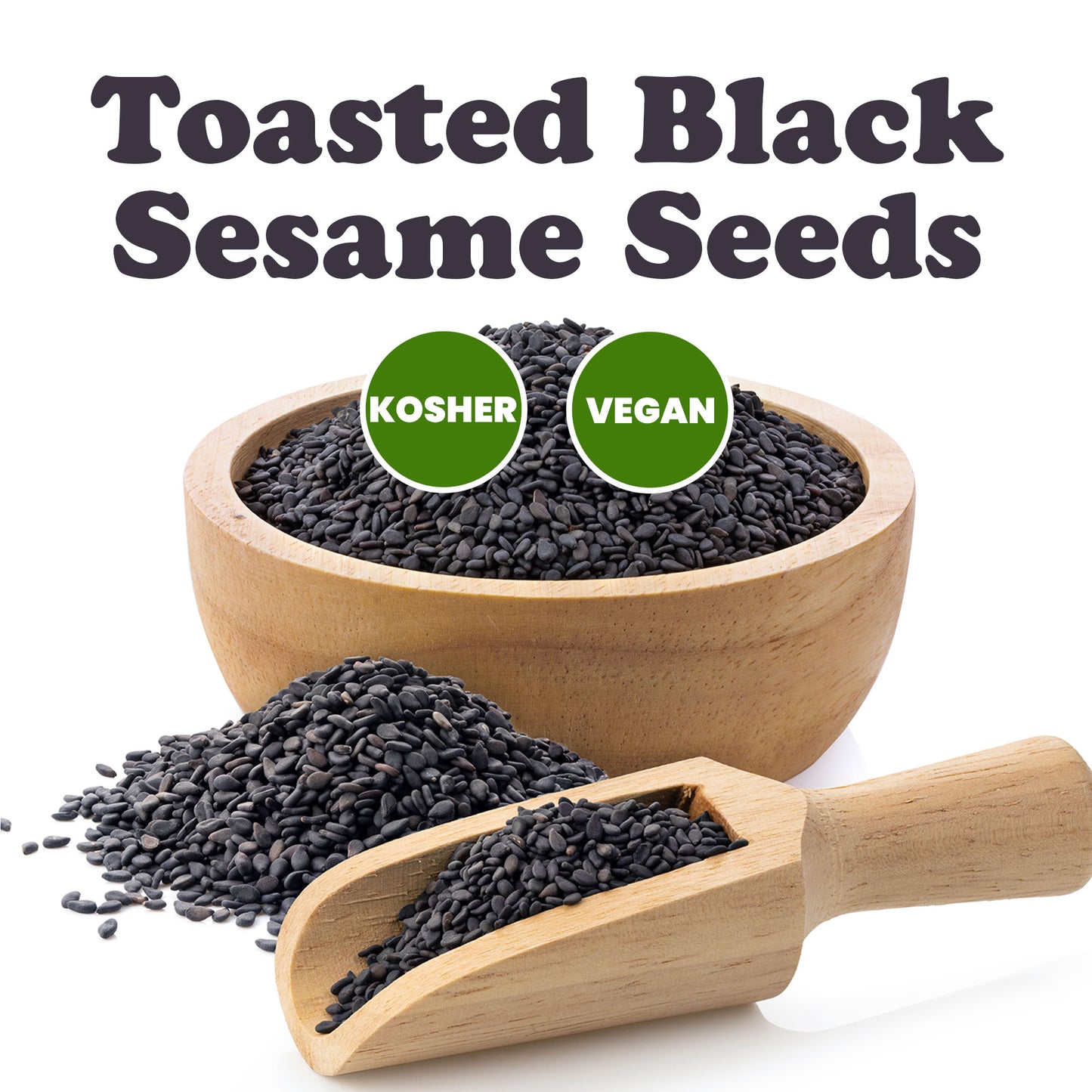 Dry Roasted Black Sesame Seeds - by Food To Live