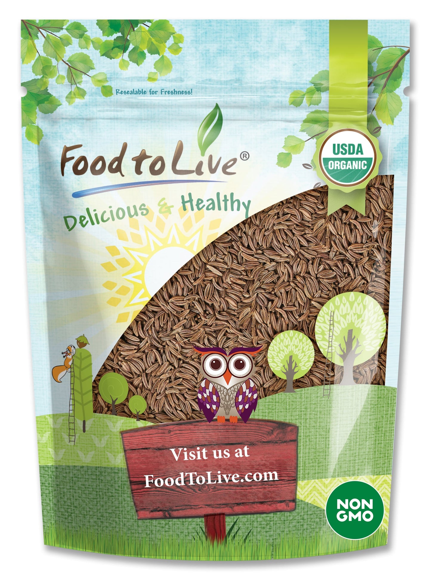 Organic Caraway Seeds - by Food To Live