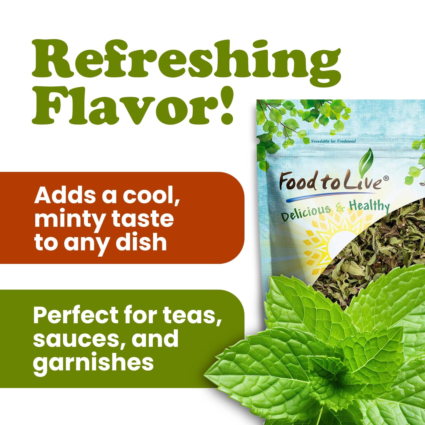 Organic Spearmint Leaves - by Food To Live