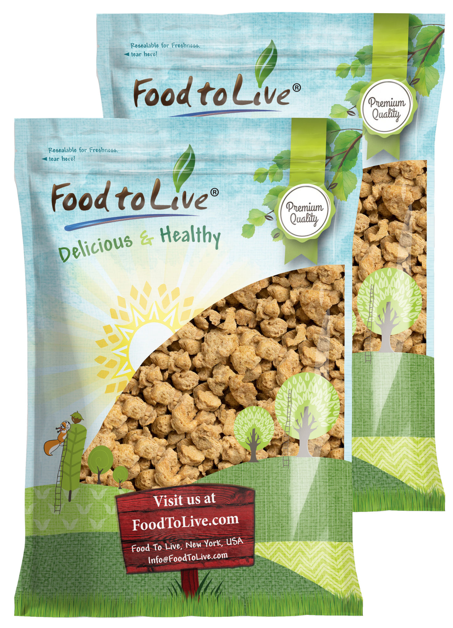 Organic Soy Chunks – Non-GMO. Vegan, Kosher, Bulk – by Food to Live