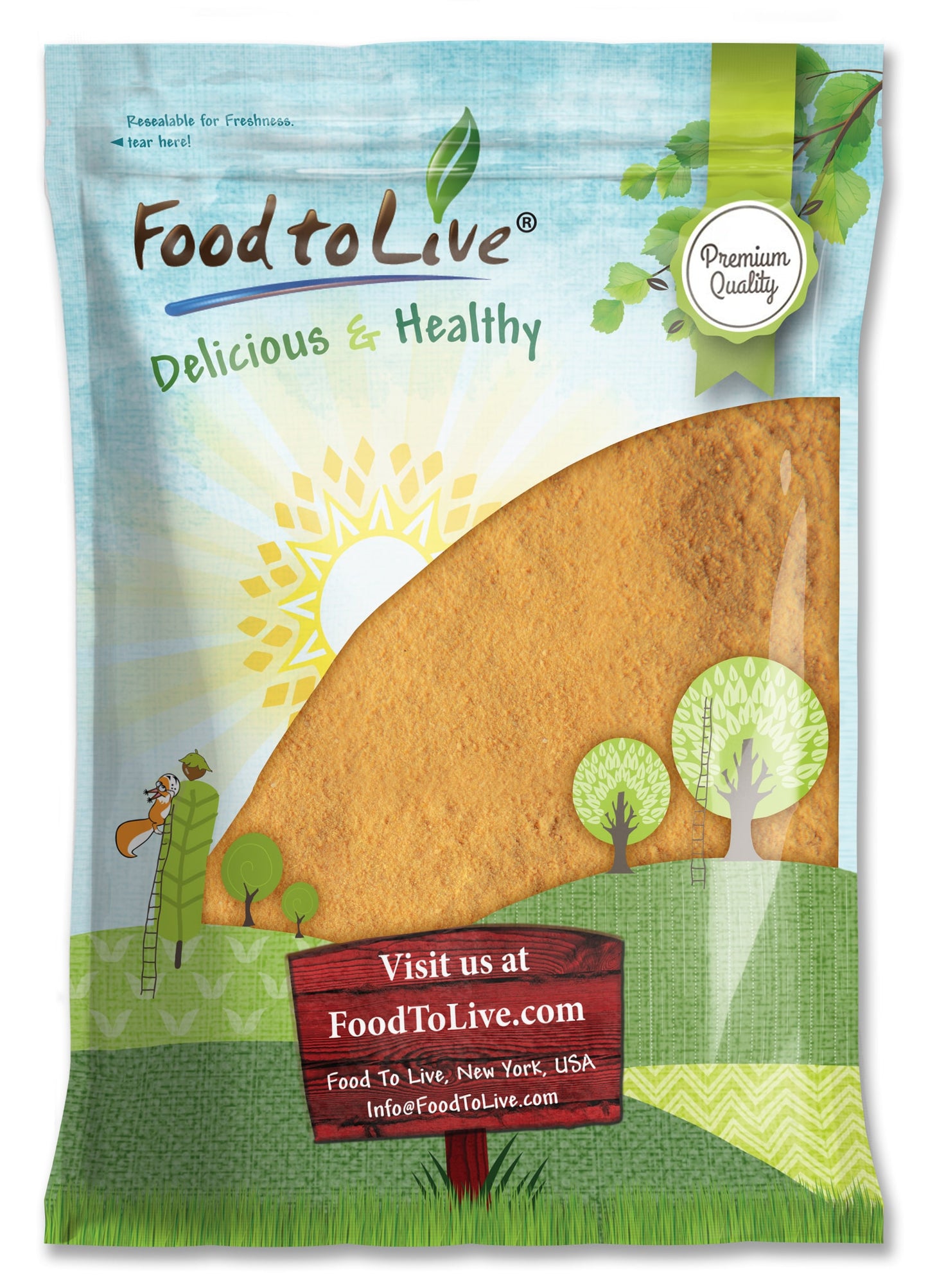 Papaya Juice Powder - Made from Raw Dried Fruit, Unsulfured, Vegan, Bulk, Great for Baking, Juices, Smoothies, Yogurts, and Instant Breakfast Drinks, No Sulphites - by Food to Live
