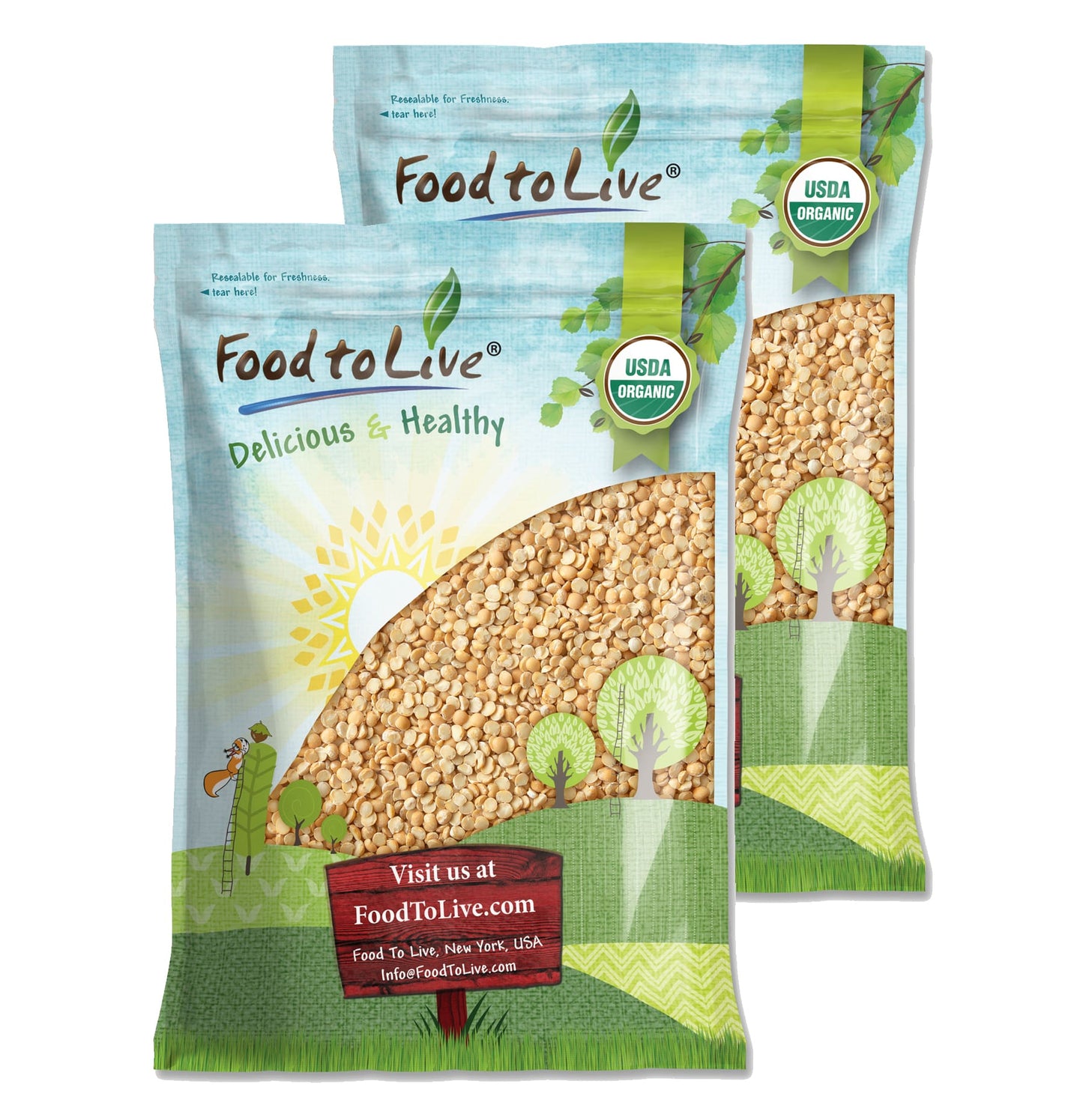 Organic Split Yellow Peas - by Food To Live