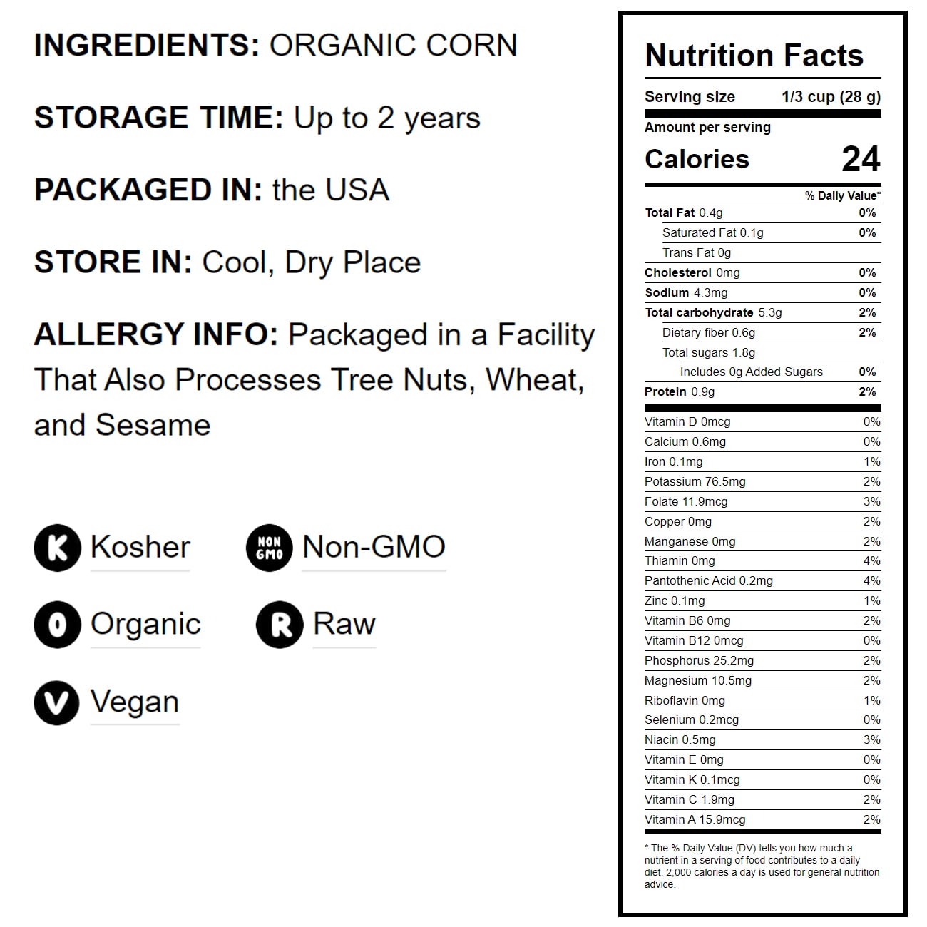 Organic Super Sweet Corn - by Food To Live