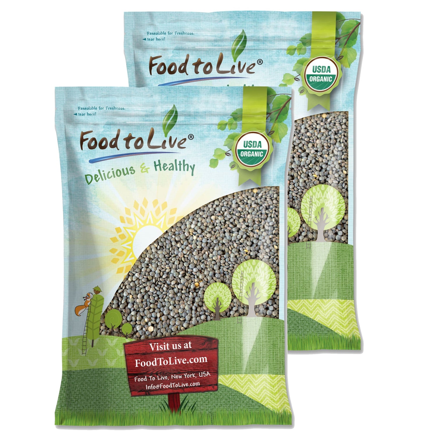 Organic French Green Lentils - by Food To Live