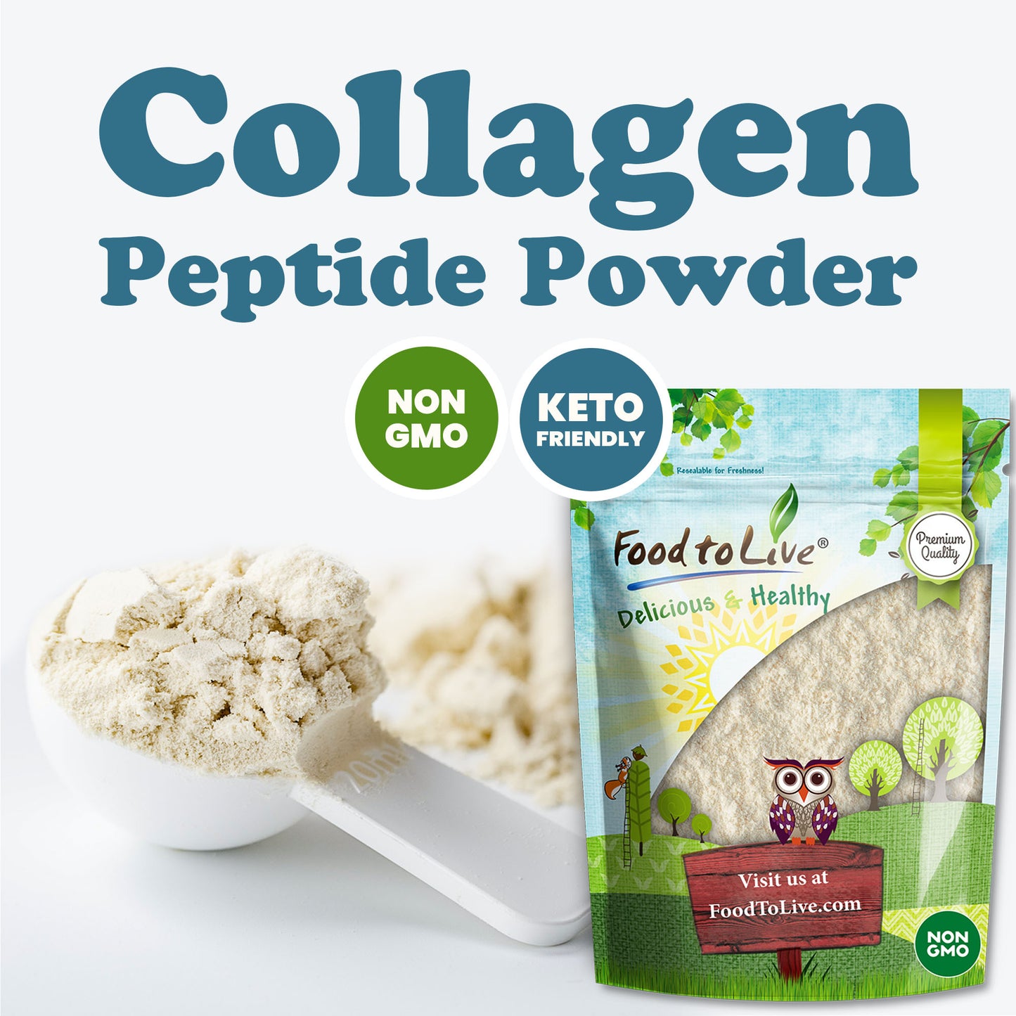 Collagen Peptide Powder - by Food to Live