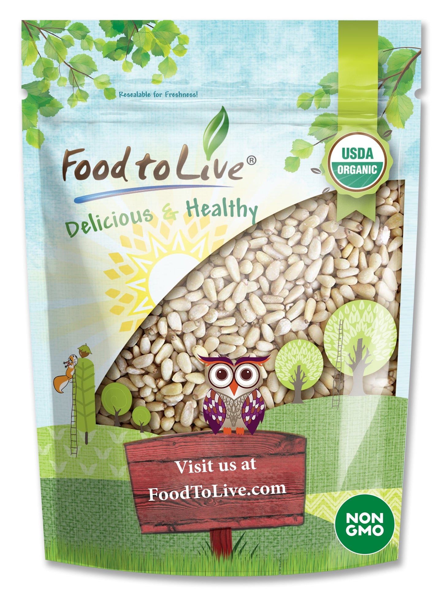 Organic Pine Nuts - by Food To Live