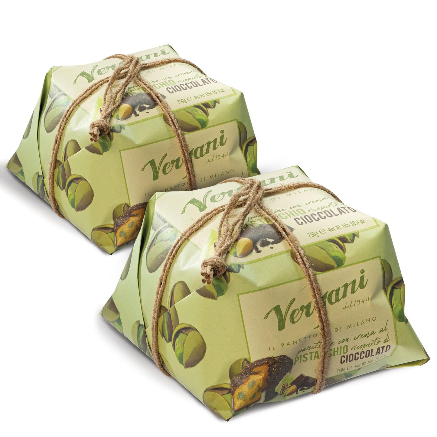 Vergani Pistachio and Chocolate Panettone - 750g (1.65 lb)