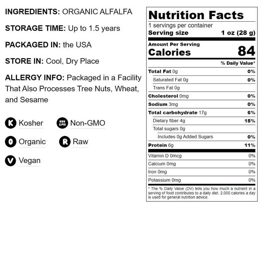 Organic Alfalfa Powder, 1 Pound - by Food To Live