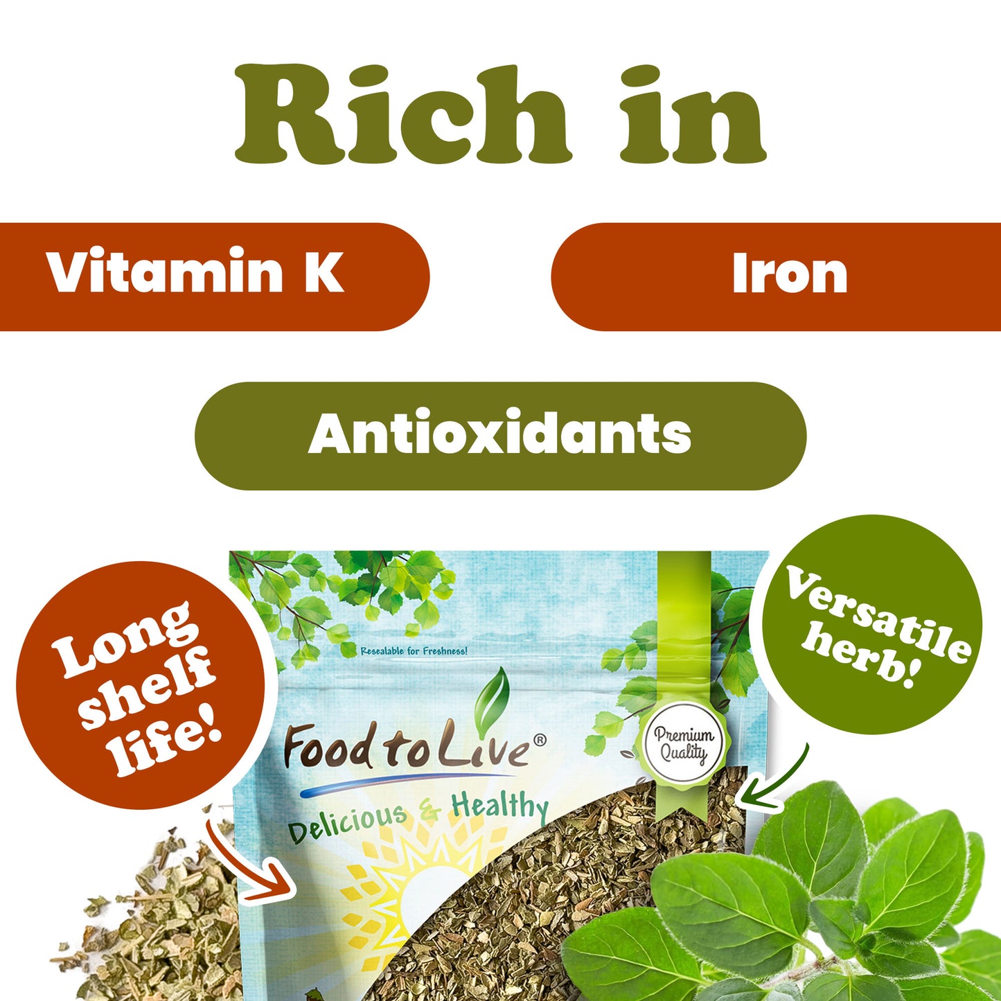 Oregano Whole -  by Food to Live