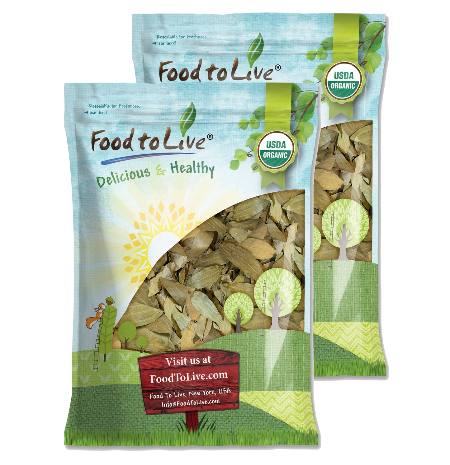 Organic Whole Indian Bay Leaves - by Food To Live
