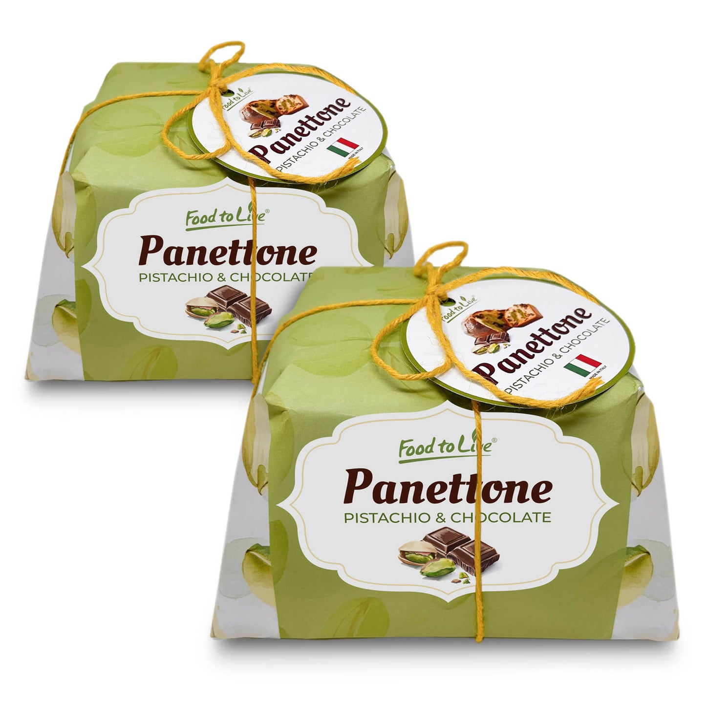 Italian Pistachio and Chocolate Panettone - by Food to Live