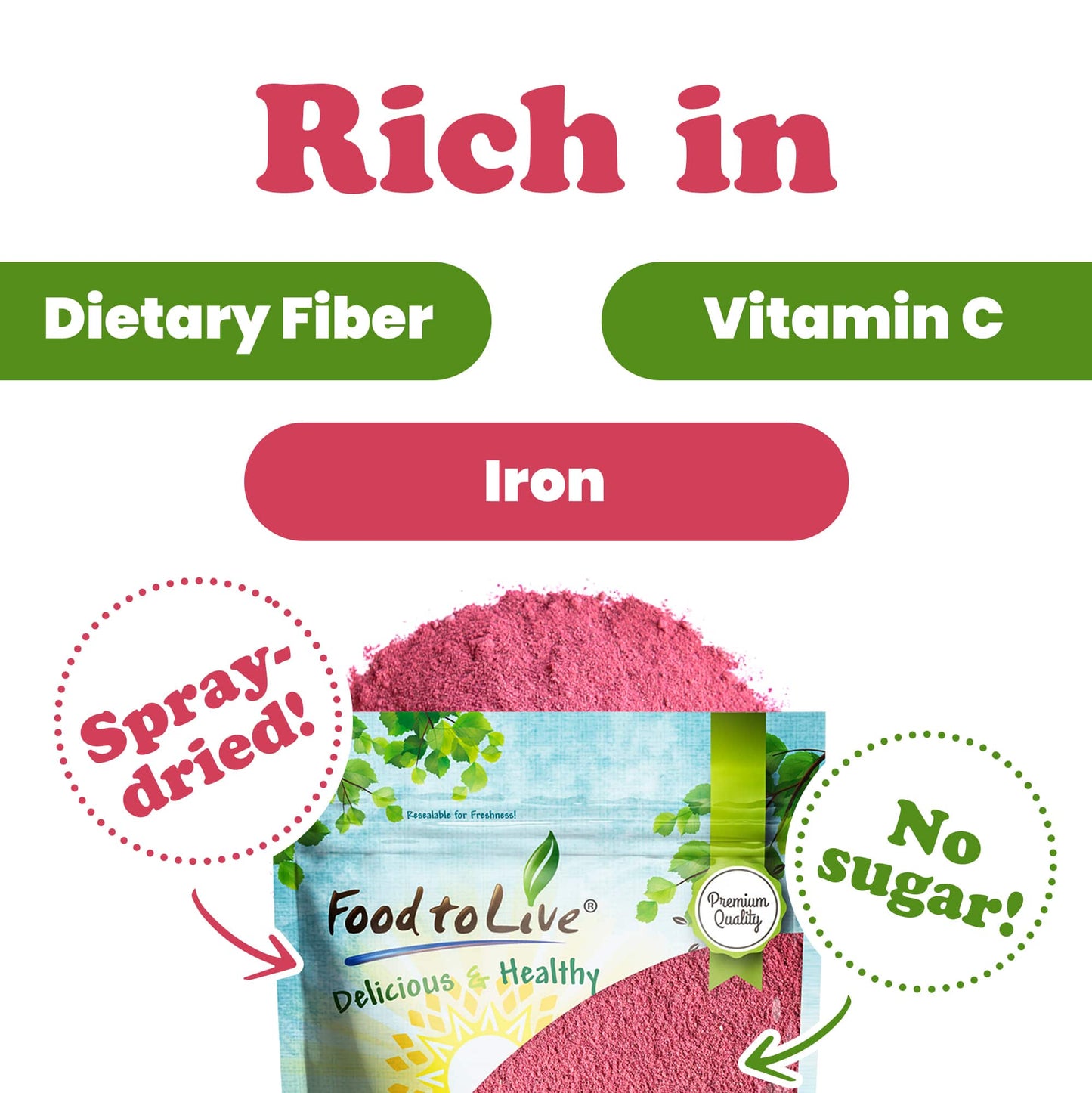 Cranberry Juice Powder - by Food to Live