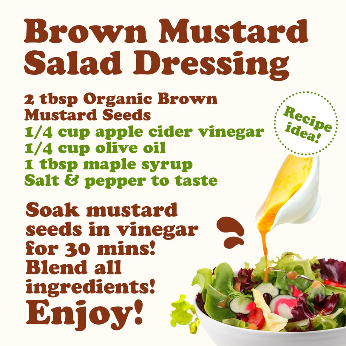 Organic Brown Mustard Seeds - by Food To Live