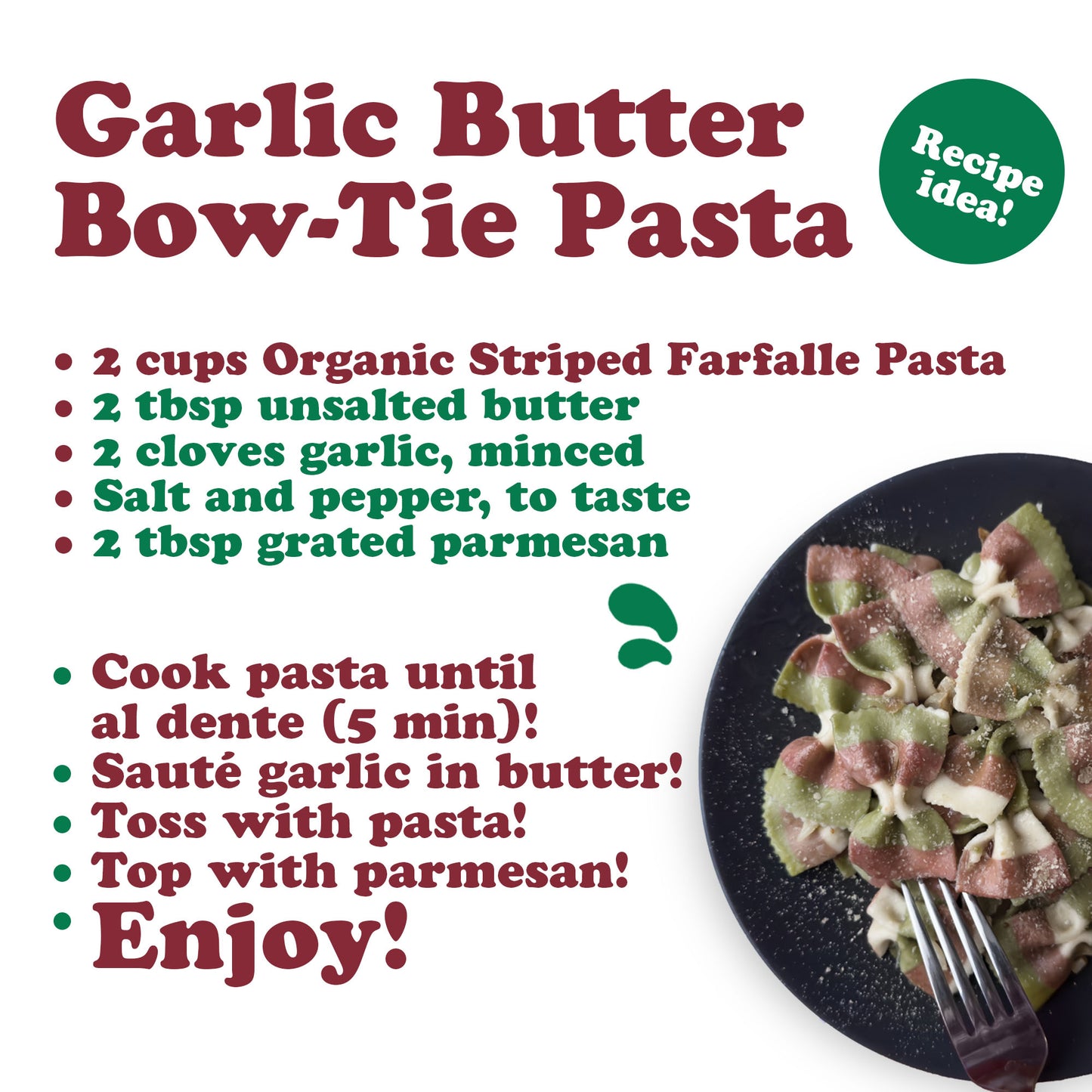 Organic Striped Farfalle Pasta – Italian Artisan Tri-Color Bow-Tie Pasta. Non-GMO, Vegan, Made with Semolina, Beet and Spinach. Perfect for Gourmet Cooking
