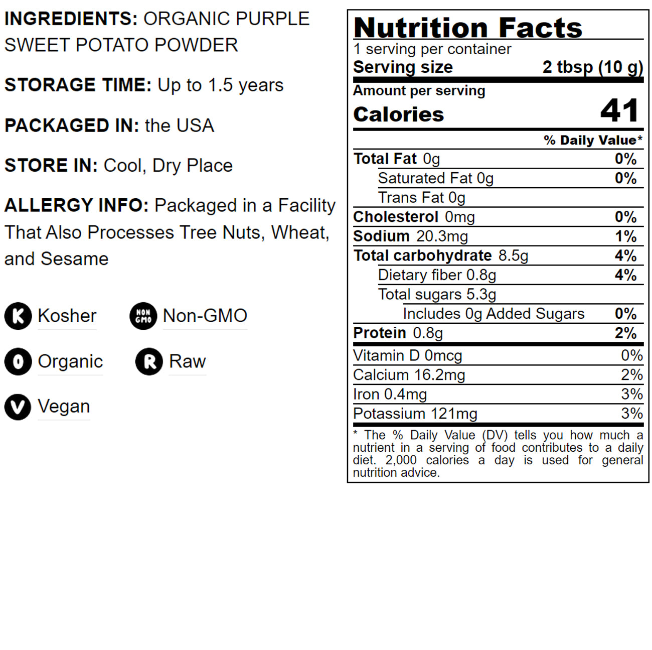 Organic Purple Sweet Potato Powder - by Food To Live