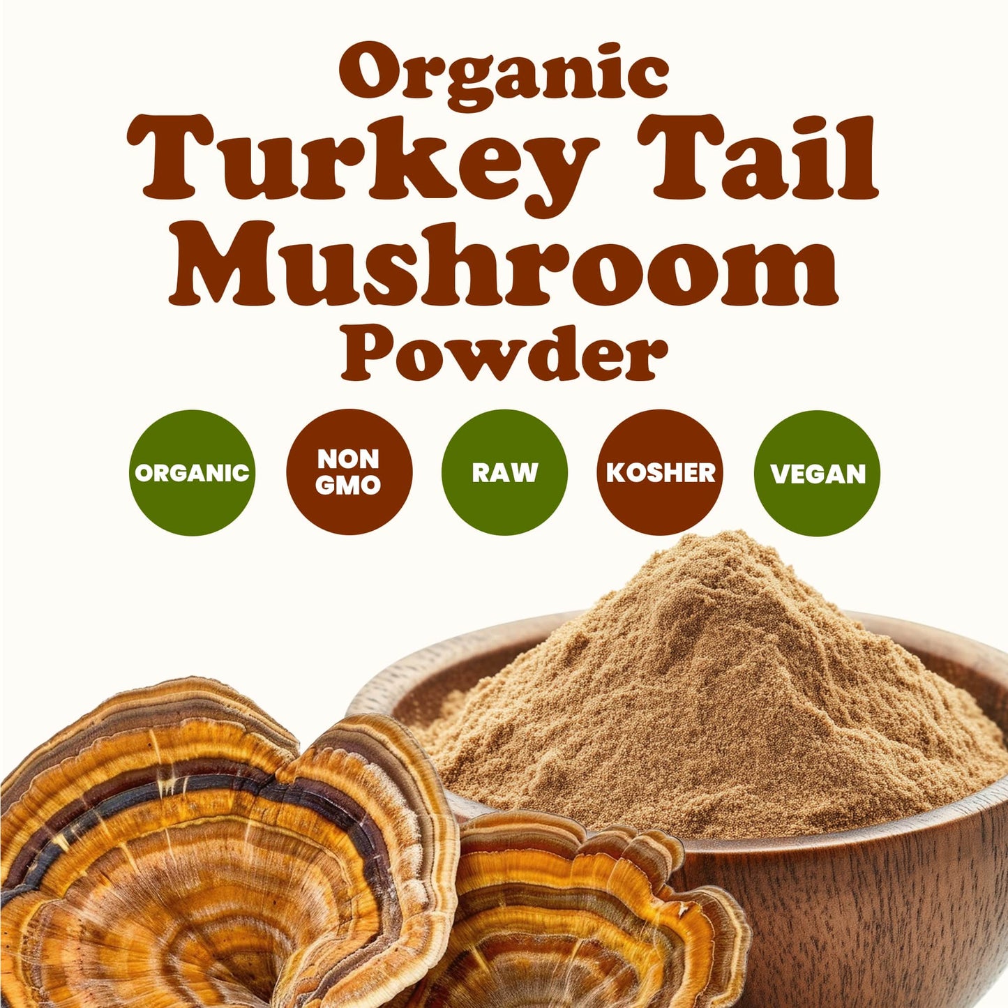 Organic Turkey Tail Mushroom Powder - by Food To Live