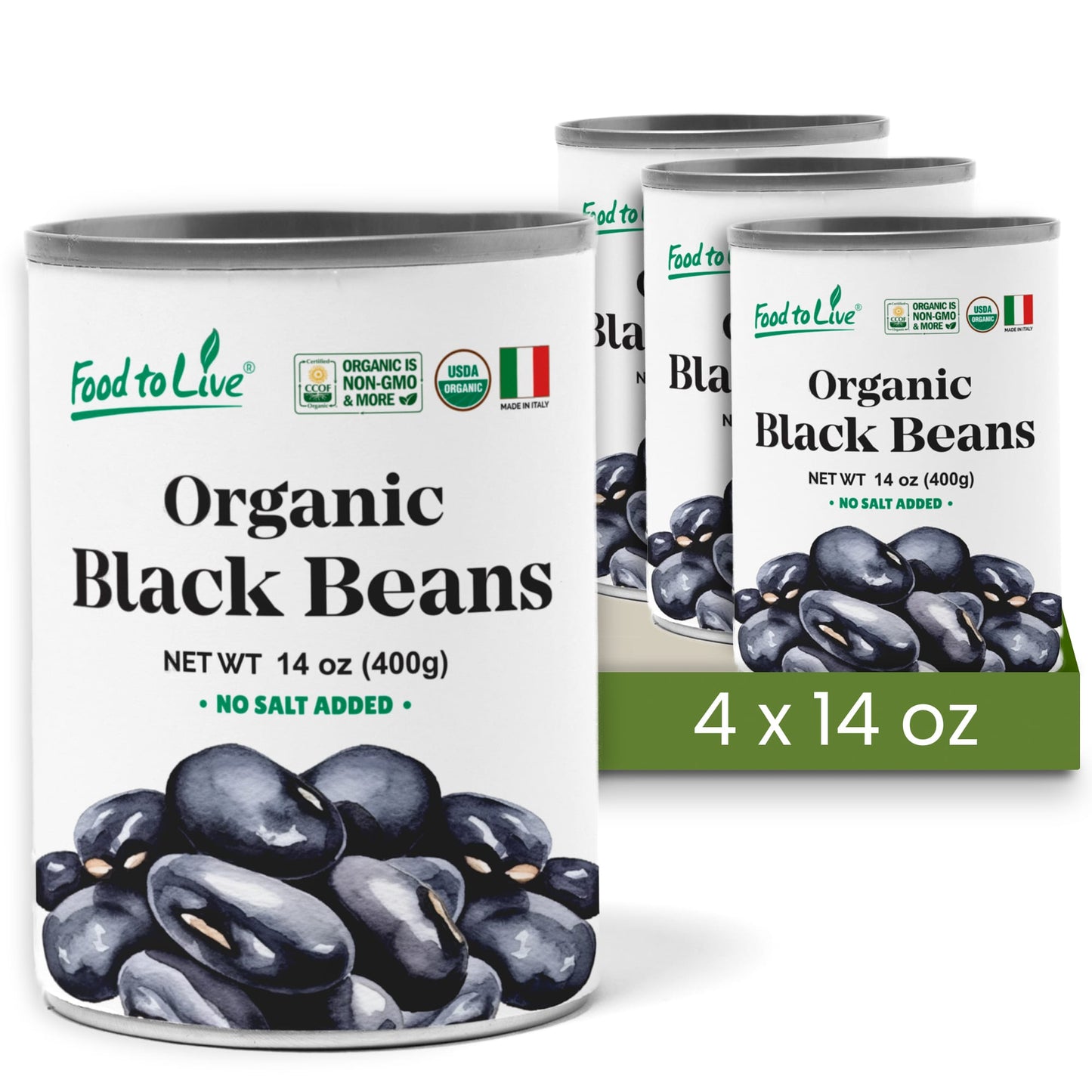 Organic Canned Black Beans - by Food To Live