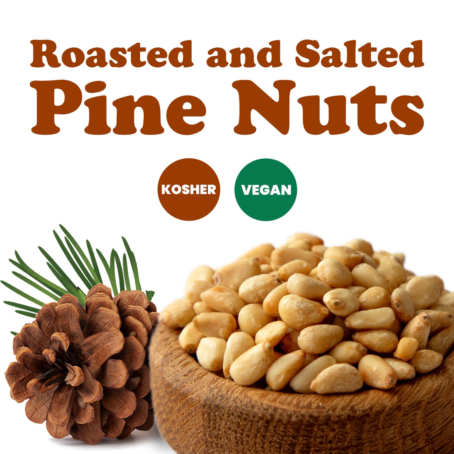 Dry Roasted Pine Nuts with Himalayan Salt - by Food To Live