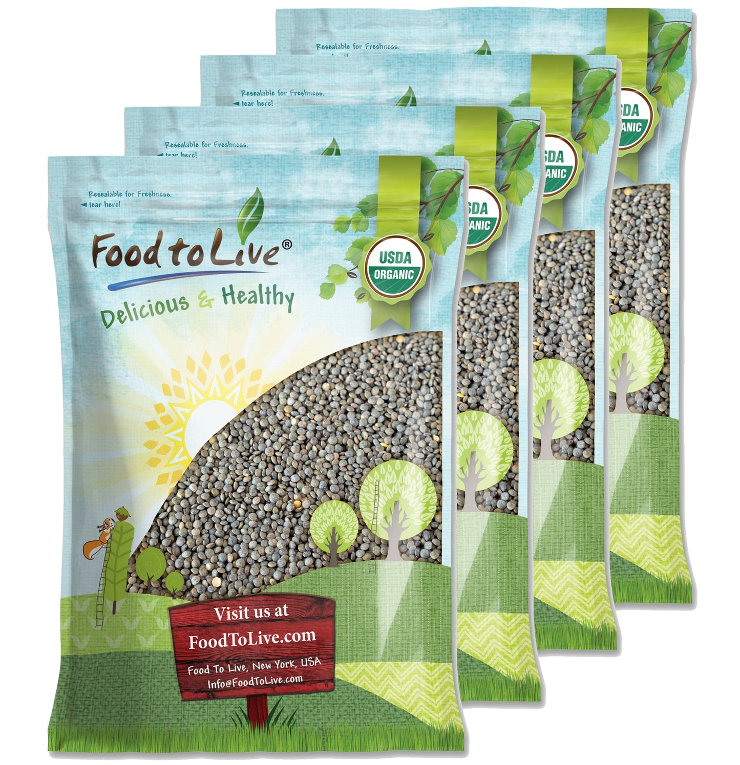 Organic French Green Lentils - by Food To Live
