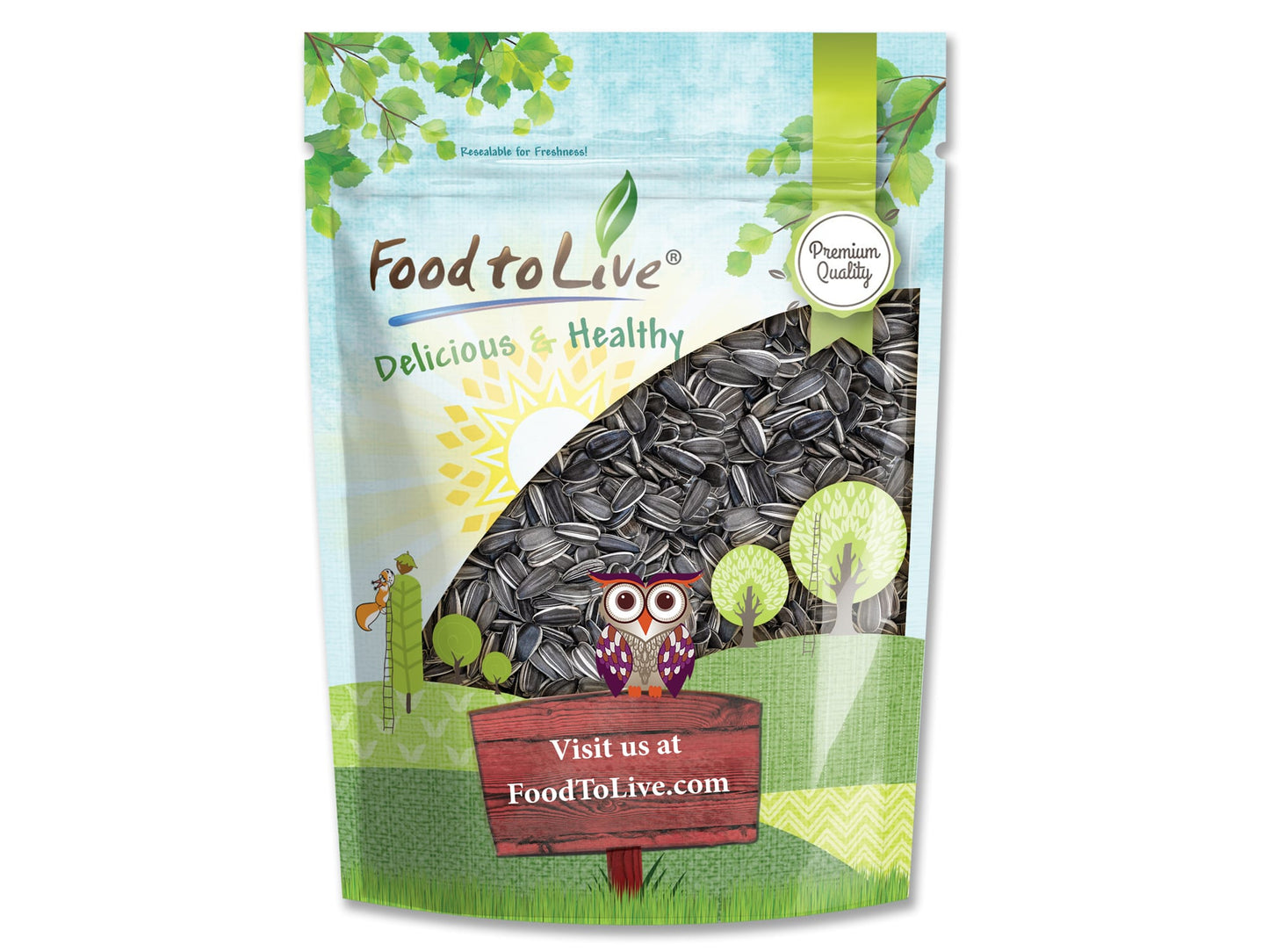 Raw Sunflower Seeds in Shell - by Food To Live