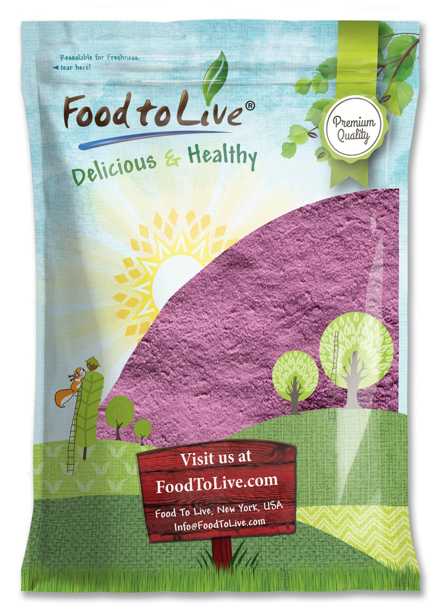 Cherry Juice Powder – High in Vitamins and Antioxidants, All Natural Superfood, Perfect for Smoothies, Shakes and Cooking, Vegan, Kosher, Bulk - by Food to Live