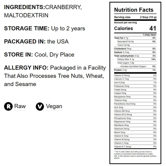 Cranberry Juice Powder - by Food to Live