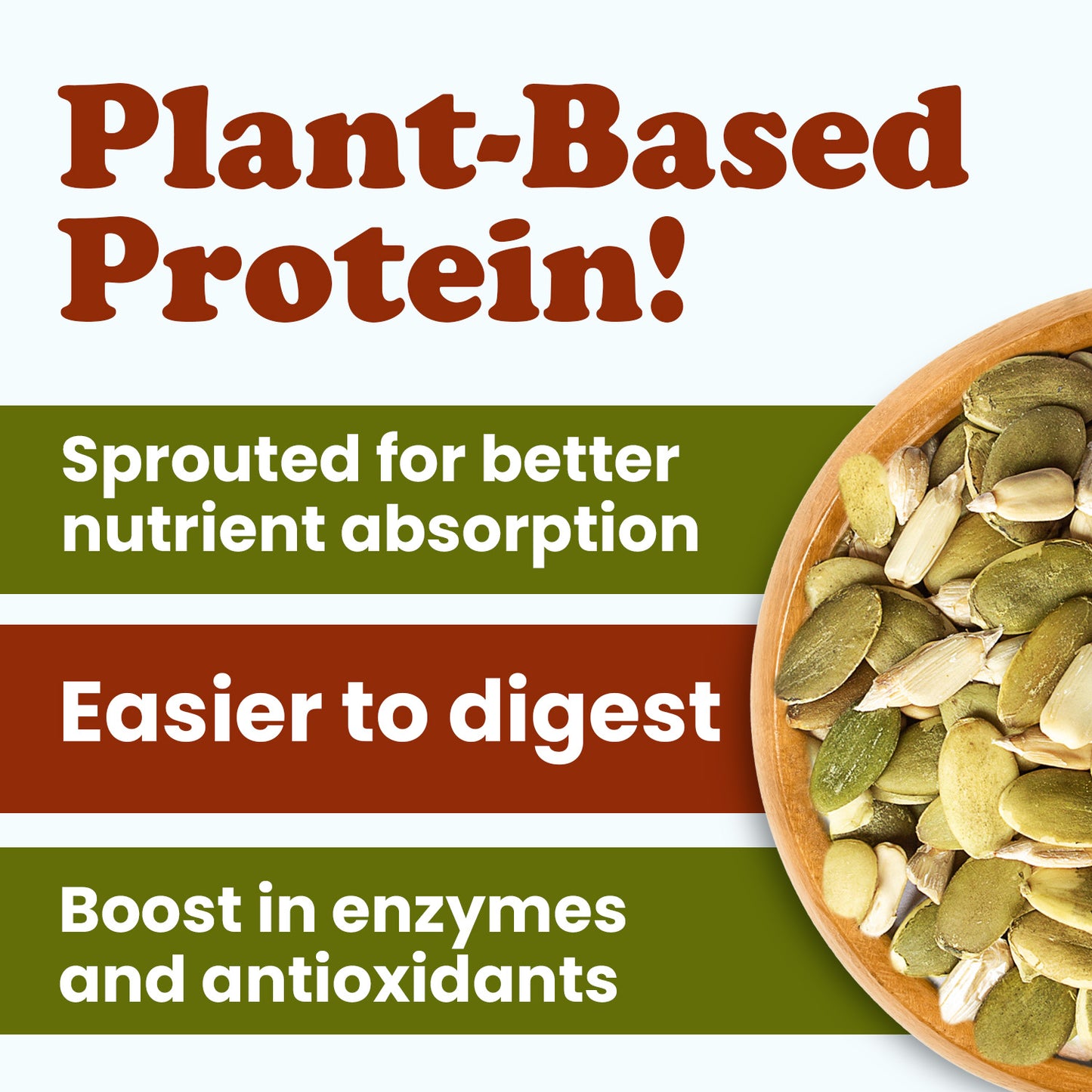 Organic Sprouted Sunflower and Pumpkin Seed Mix with Himalayan Salt - by Food to Live